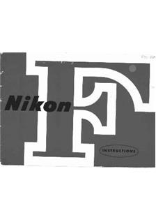 Nikon F manual. Camera Instructions.